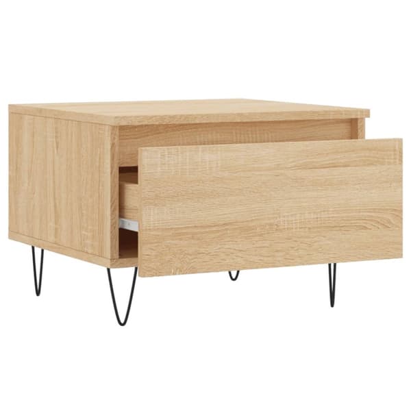 Soffbord 2 st sonoma-ek 50x46x35 cm konstruerat trä