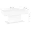 Miniatyrbillede 6 af 6: sofabord 96x50x45 cm spånplade hvid