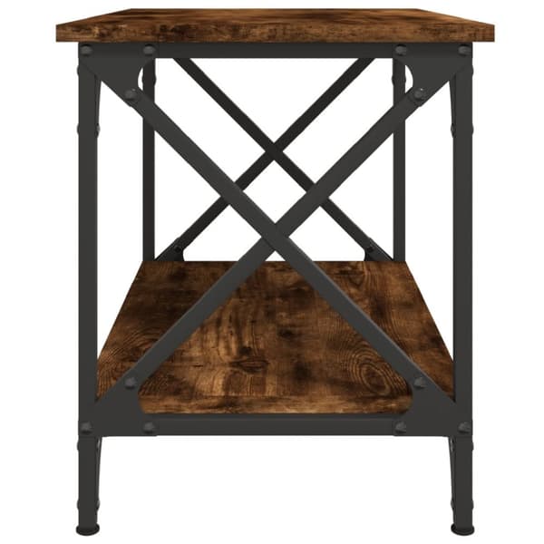 sidebord 55x38x45 cm konstrueret træ røget egetræsfarve
