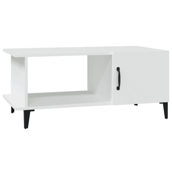 Soffbord vit 90x50x40 cm konstruerat trä