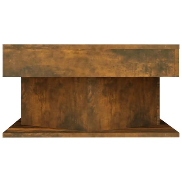 Soffbord rökfärgad ek 57x57x30 cm konstruerat trä