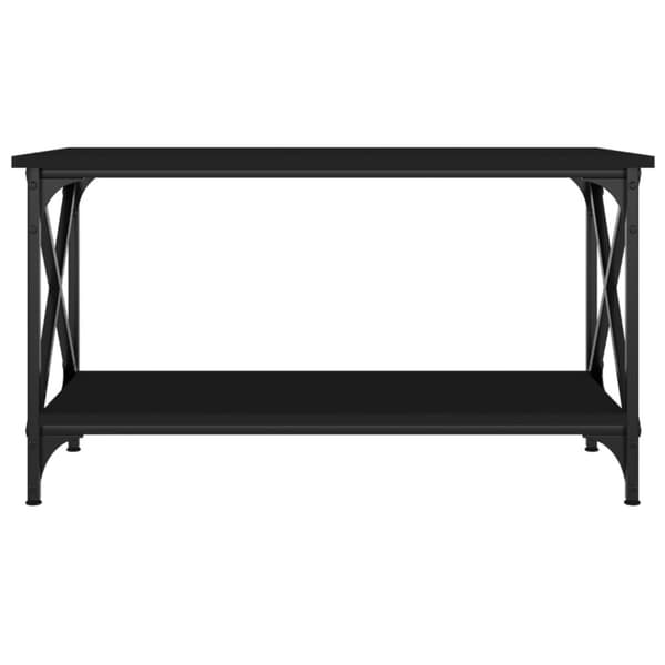Soffbord svart 80x45x45 cm konstruerat trä och järn