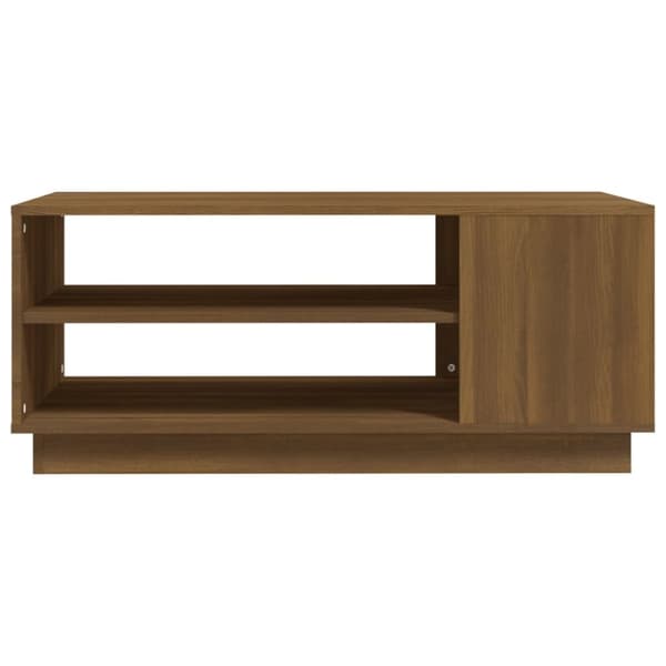 Soffbord brun ek 102x55x43 cm konstruerat trä