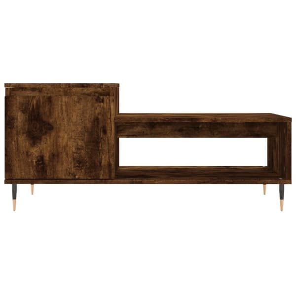 Soffbord rökfärgad ek 100x50x45 cm konstruerat trä