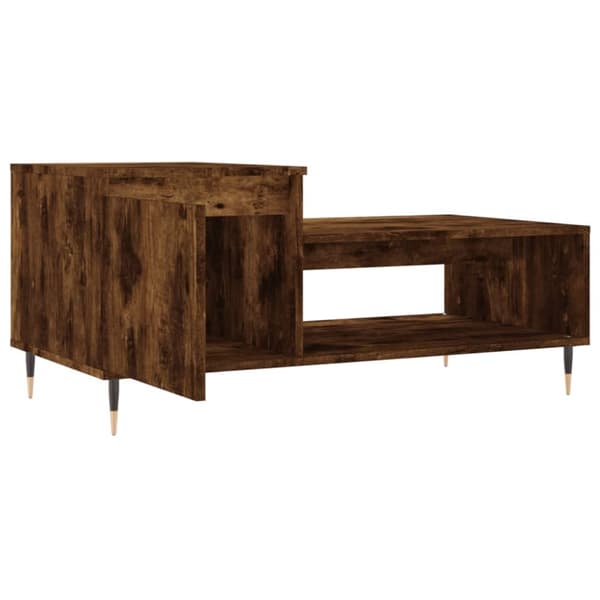 Soffbord rökfärgad ek 100x50x45 cm konstruerat trä