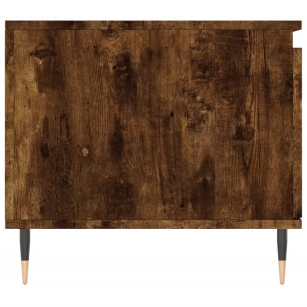 Soffbord rökfärgad ek 100x50x45 cm konstruerat trä