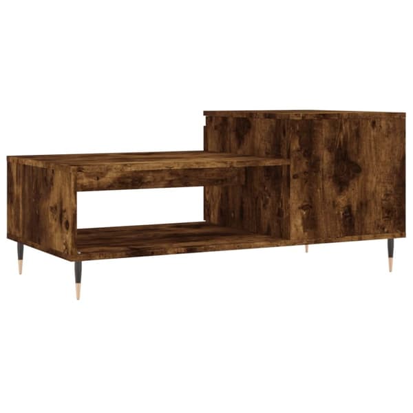 Soffbord rökfärgad ek 100x50x45 cm konstruerat trä