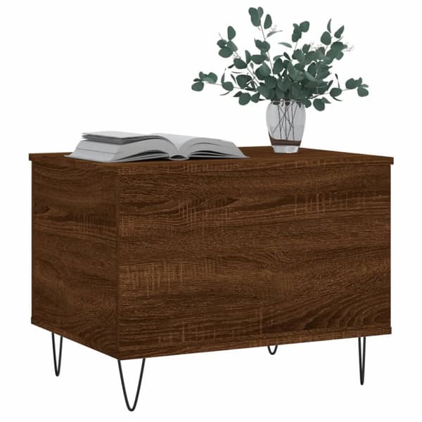 Soffbord brun ek 60x44,5x45 cm konstruerat trä
