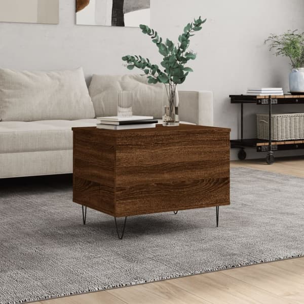 Soffbord brun ek 60x44,5x45 cm konstruerat trä