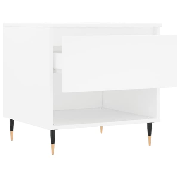 Soffbord vit 50x46x50 cm konstruerat trä