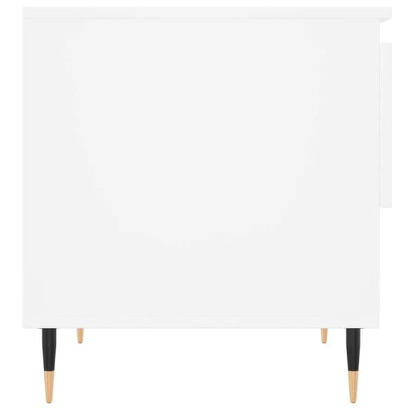 Soffbord vit 50x46x50 cm konstruerat trä