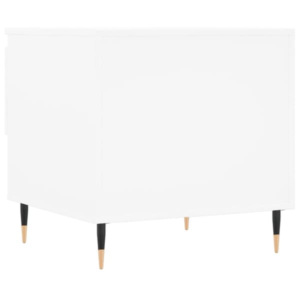 Soffbord vit 50x46x50 cm konstruerat trä