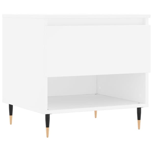 Soffbord vit 50x46x50 cm konstruerat trä