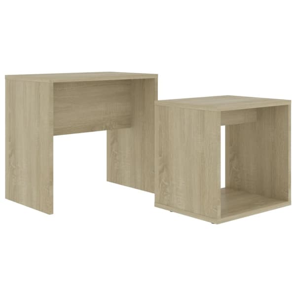Soffbord set sonoma-ek 48x30x45 cm konstruerat trä