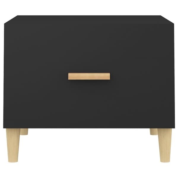 Soffbord 2 st svart 50x50x40 cm konstruerat trä