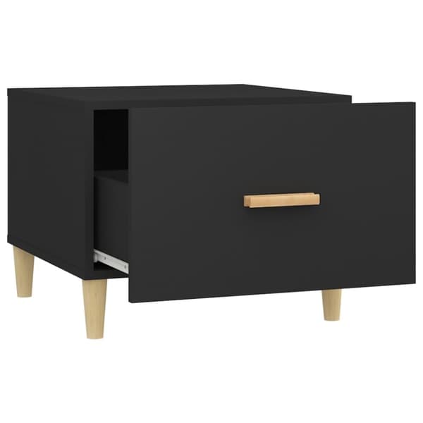 Soffbord 2 st svart 50x50x40 cm konstruerat trä