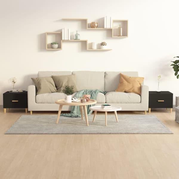 Soffbord 2 st svart 50x50x40 cm konstruerat trä