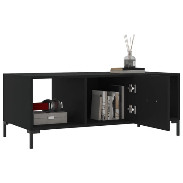 Soffbord svart 102x50x40 cm konstruerat trä