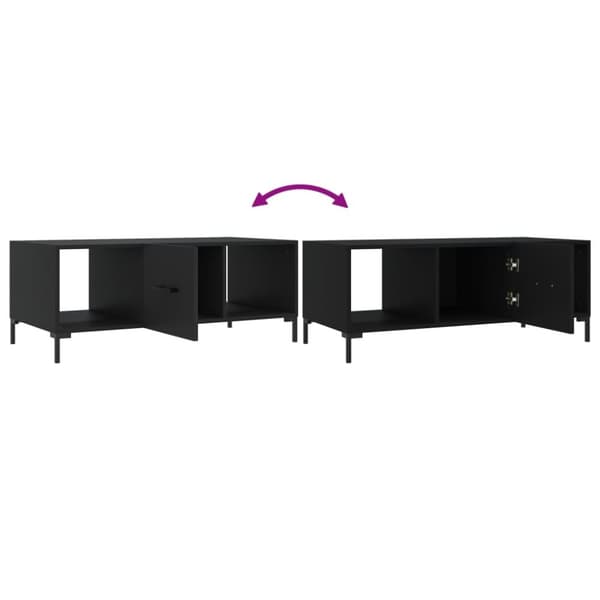Soffbord svart 102x50x40 cm konstruerat trä