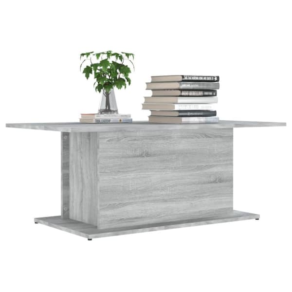 sofabord 102x55,5x40 cm spånplade grå sonoma-eg