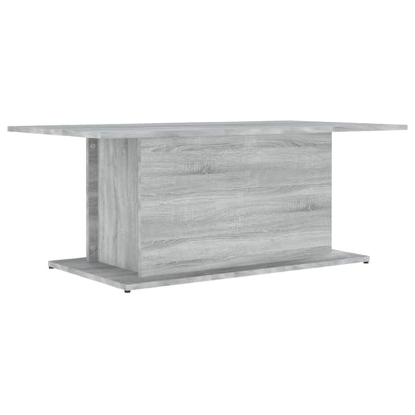 sofabord 102x55,5x40 cm spånplade grå sonoma-eg