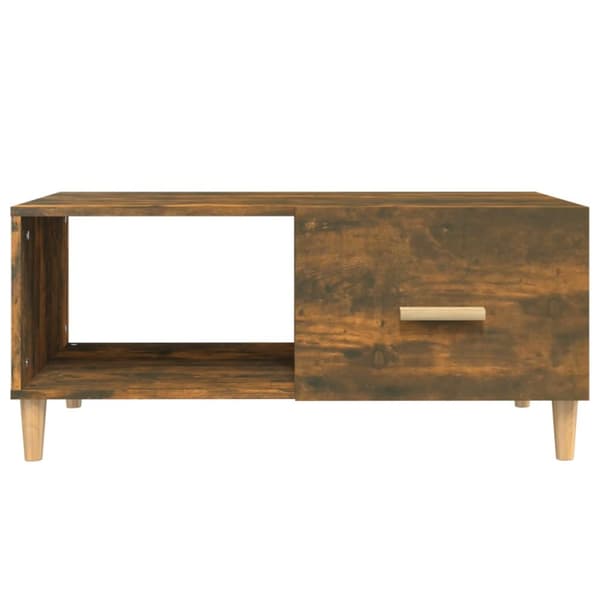 Soffbord rökfärgad ek 89,5x50x40 cm konstruerat trä