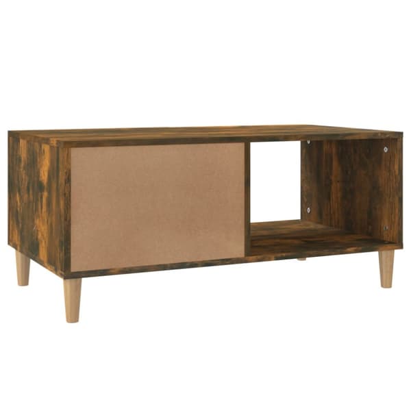 Soffbord rökfärgad ek 89,5x50x40 cm konstruerat trä