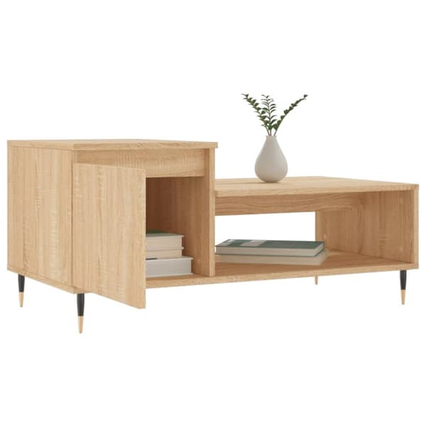 Soffbord sonoma-ek 100x50x45 cm konstruerat trä