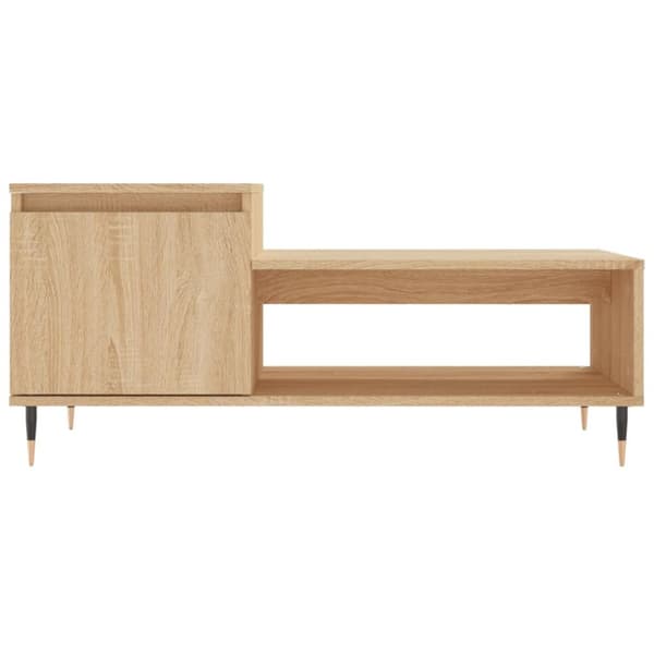 Soffbord sonoma-ek 100x50x45 cm konstruerat trä