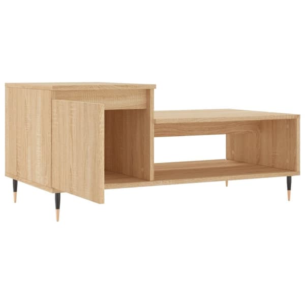 Soffbord sonoma-ek 100x50x45 cm konstruerat trä