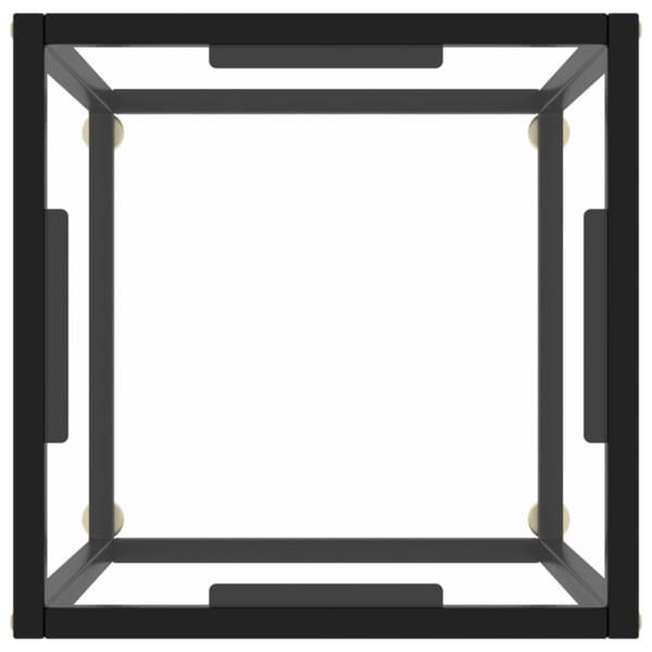 Soffbord svart med härdat glas 40x40x50 cm