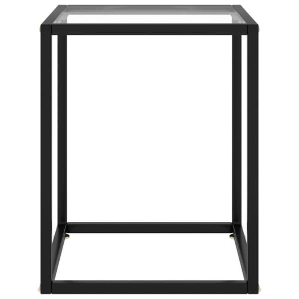 Soffbord svart med härdat glas 40x40x50 cm