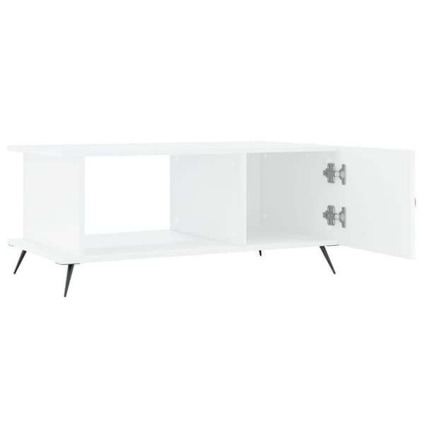 Soffbord vit 90x50x40 cm konstruerat trä