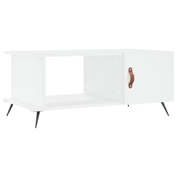 Soffbord vit 90x50x40 cm konstruerat trä