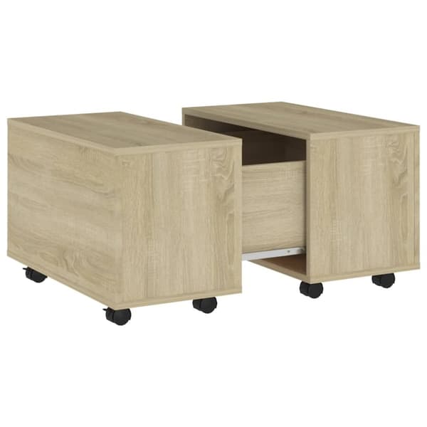 Soffbord sonoma-ek 60x60x38 cm konstruerat trä