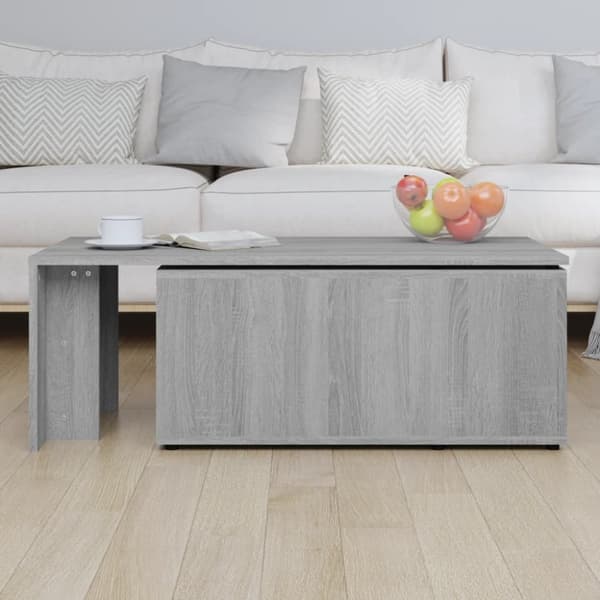 Sohvapöytä harmaa Sonoma 150x50x35 cm tekninen puu