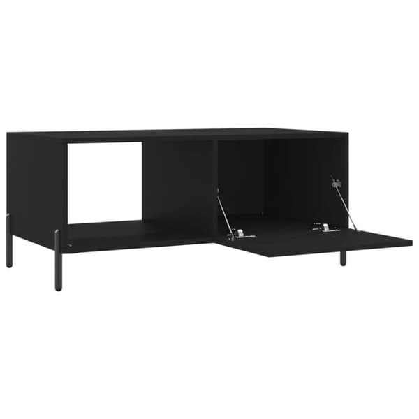 Soffbord svart 90x50x40 cm konstruerat trä