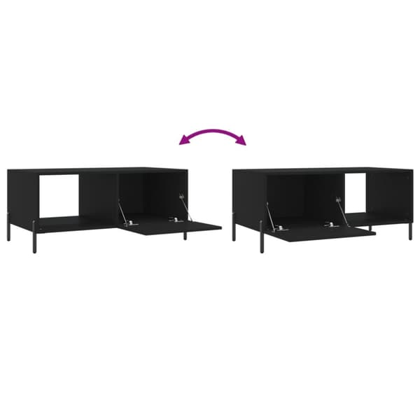 Soffbord svart 90x50x40 cm konstruerat trä