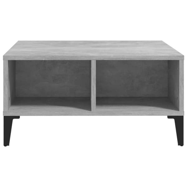 sofabord 60x60x30 cm konstrueret træ betongrå