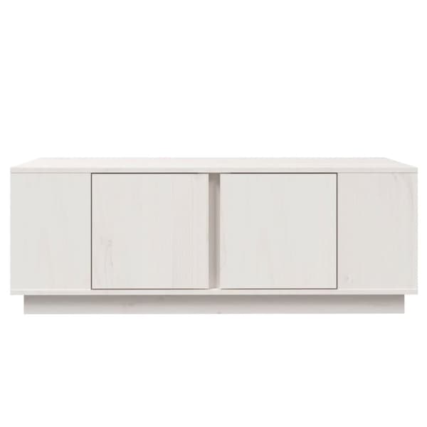 Soffbord vit 110x50x40 cm massiv furu
