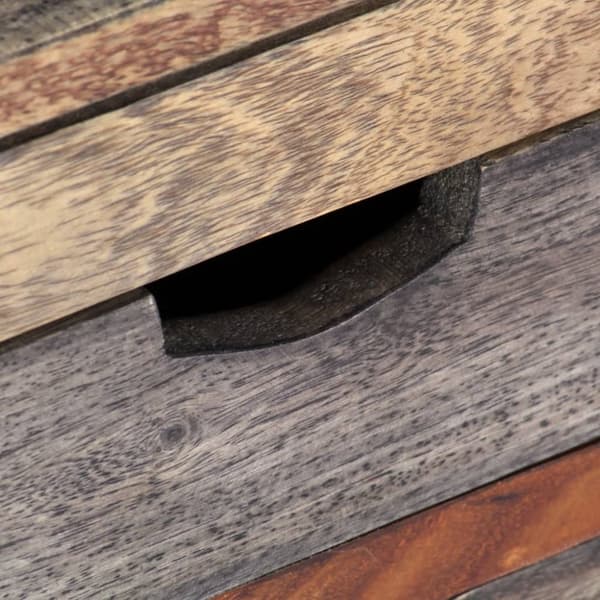 Soffbord 100x50x30 cm grå massivt sheshamträ