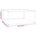 Miniatyrbild 5 av 5: Soffbord med svart vit marmor glas 80x80x35 cm