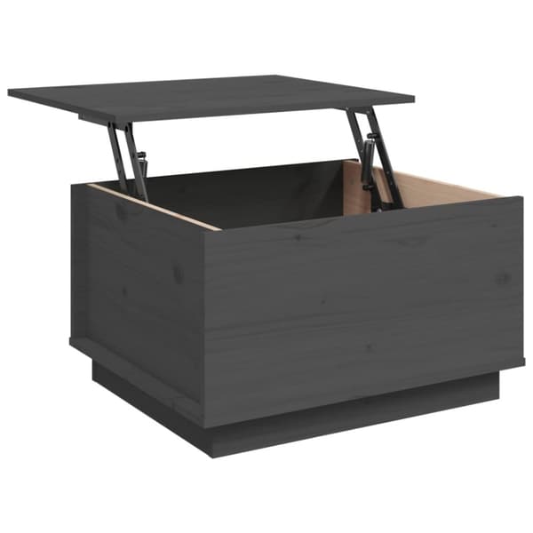 Sohvapöytä harmaa 60x50x35 cm täysi mänty