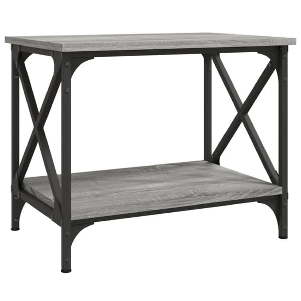 sidebord 55x38x45 cm konstrueret træ grå sonoma-eg