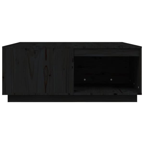 Soffbord svart 100x101x40,5 cm massiv furu