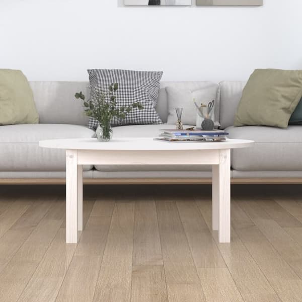 Soffbord vit 80x40x35 cm massiv furu