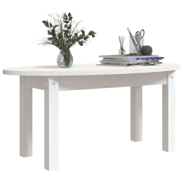 Soffbord vit 80x40x35 cm massiv furu