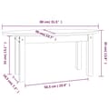 Miniatyrbild 9 av 9: Soffbord vit 80x40x35 cm massiv furu