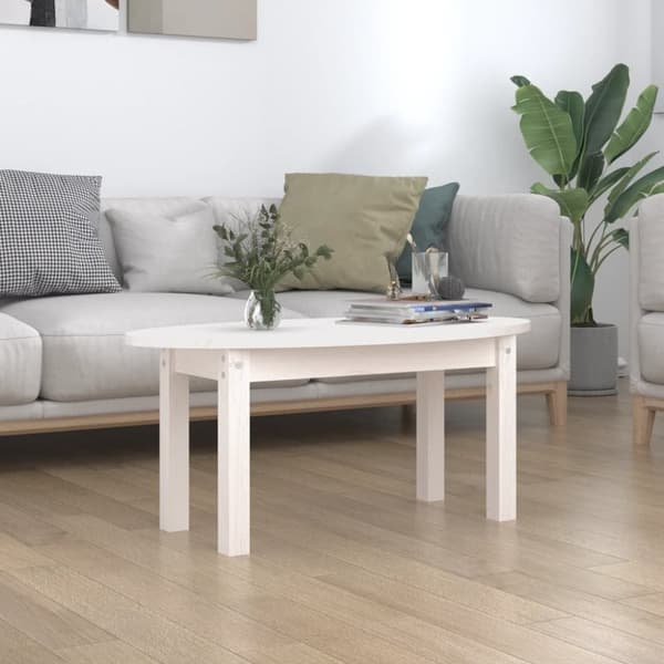 Soffbord vit 80x40x35 cm massiv furu