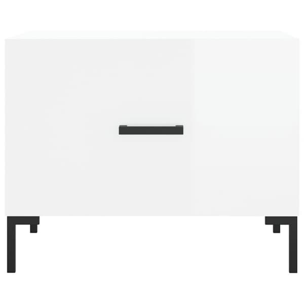 sofaborde 2 stk. 50x50x40 cm konstrueret træ hvid højglans